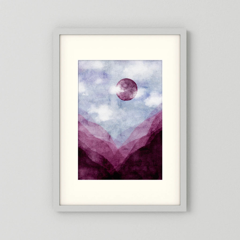 Mystic Watercolor Mountains