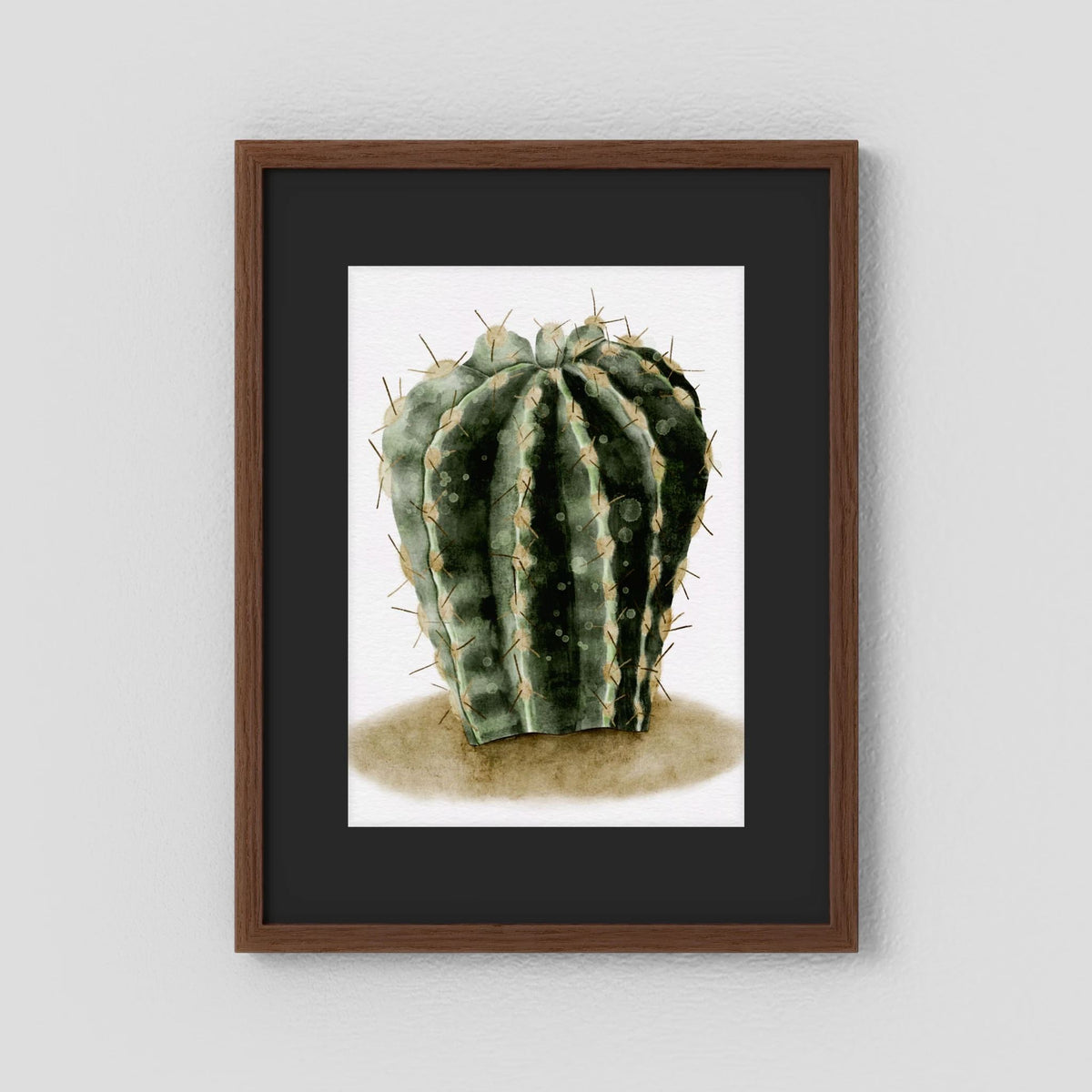 Watercolor Spiky Cactus