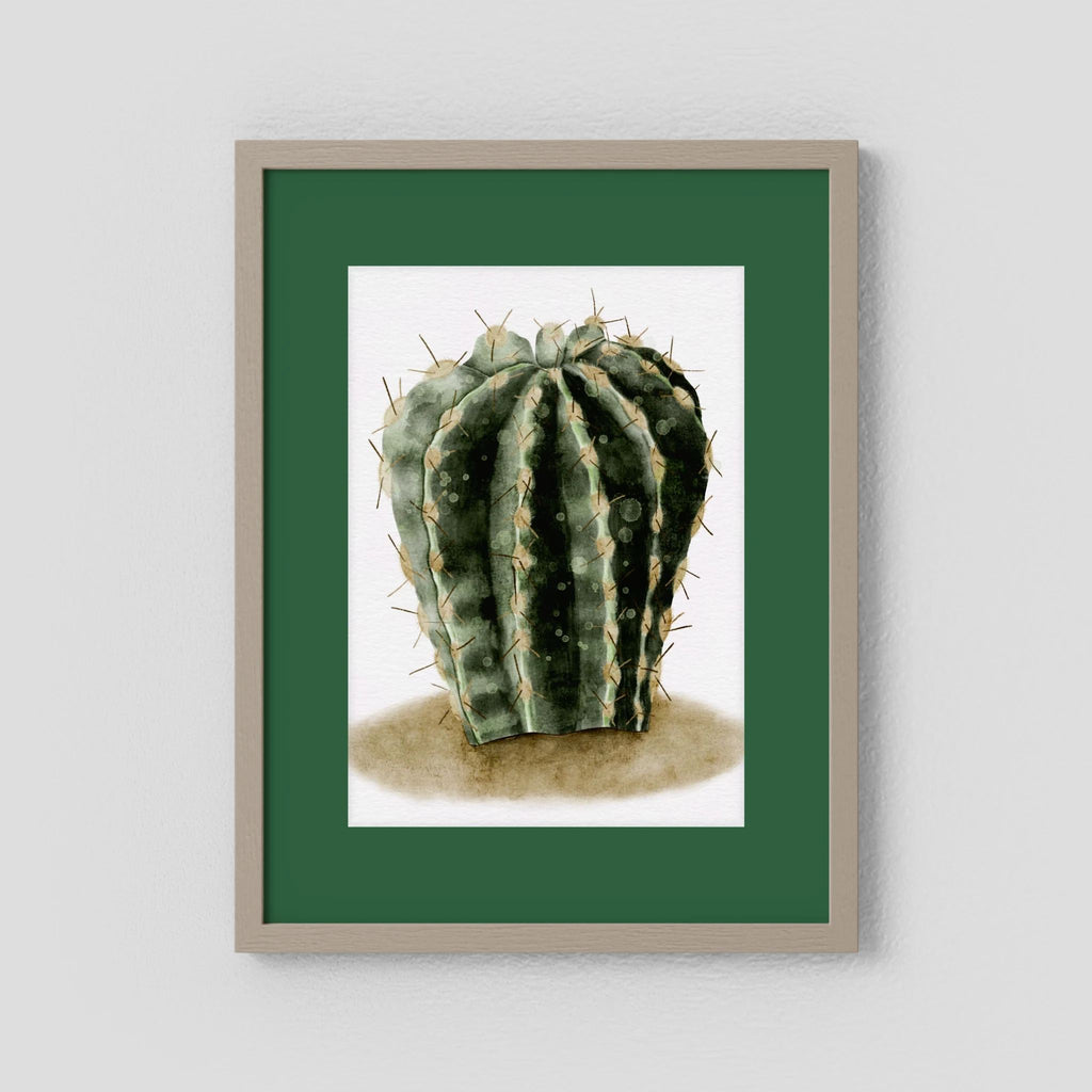 Watercolor Spiky Cactus