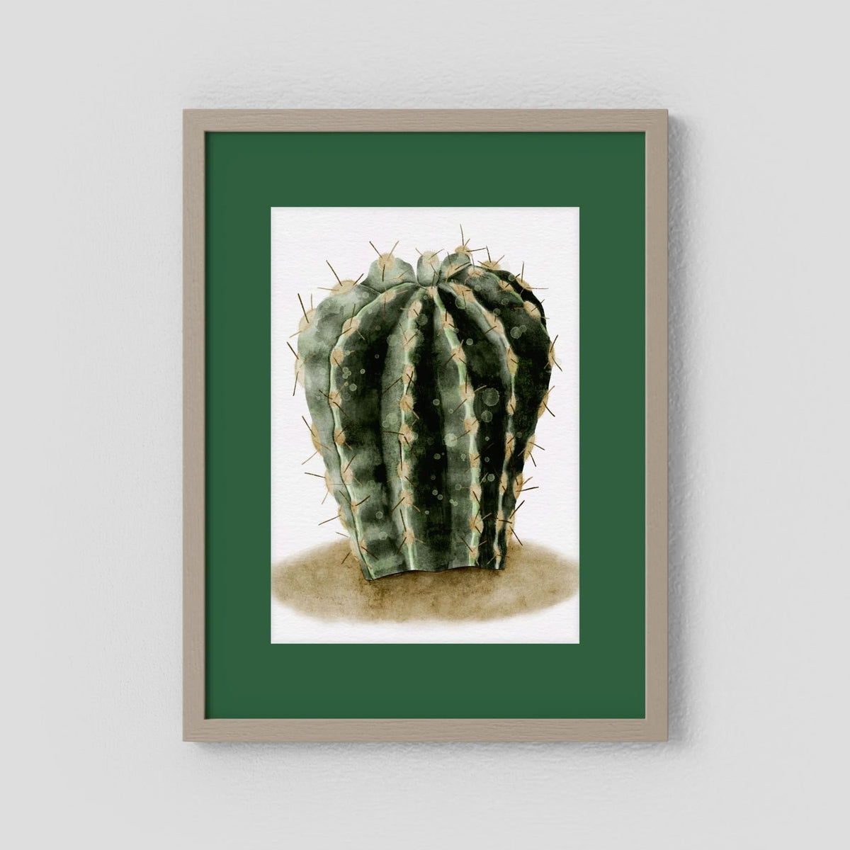 Watercolor Spiky Cactus