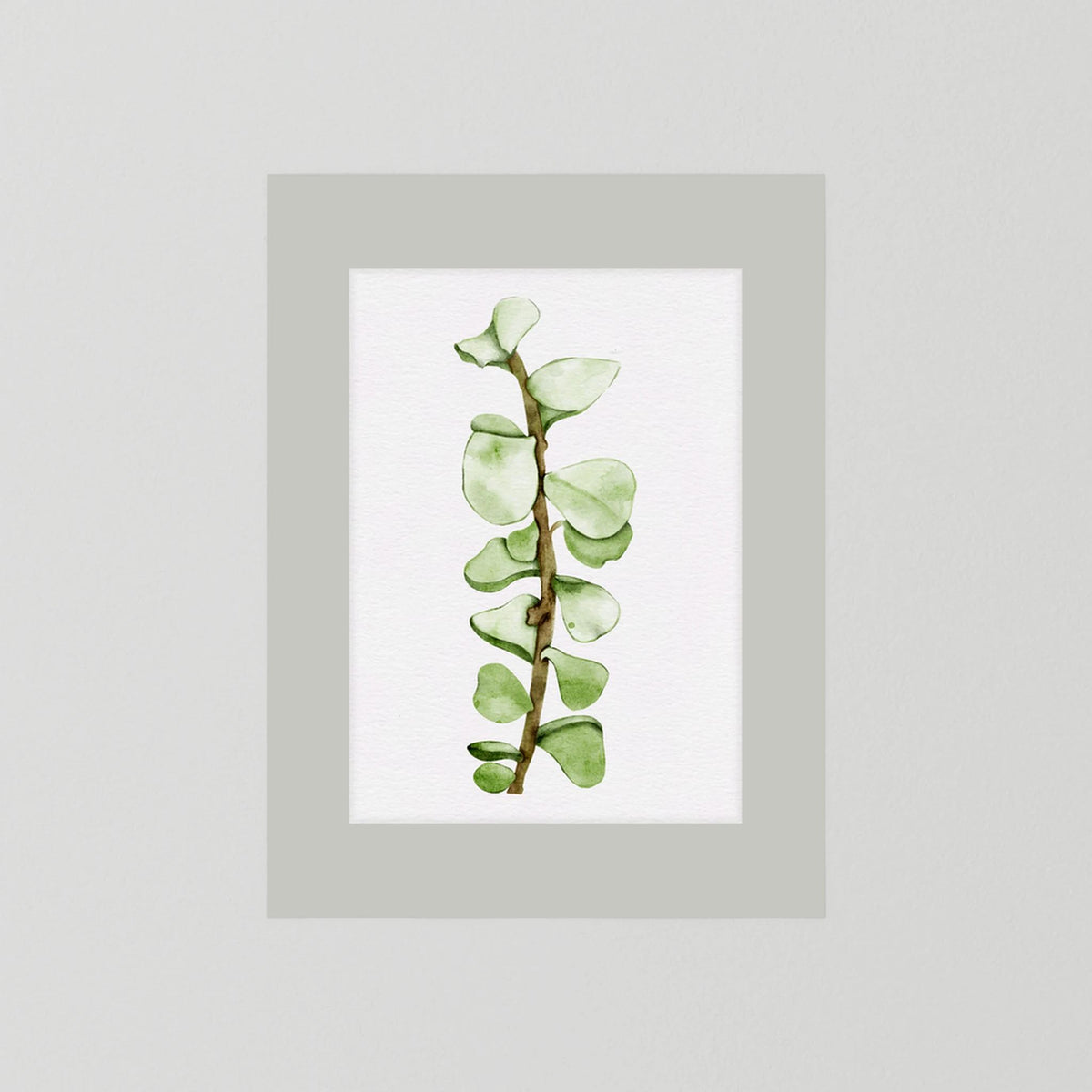 Watercolor Tall Succulent