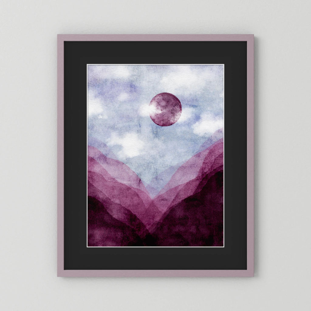 Mystic Watercolor Mountains