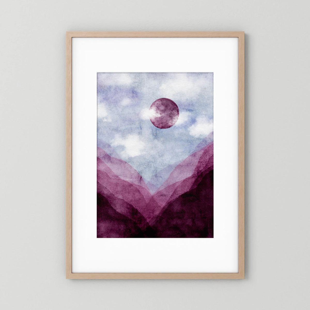 Mystic Watercolor Mountains