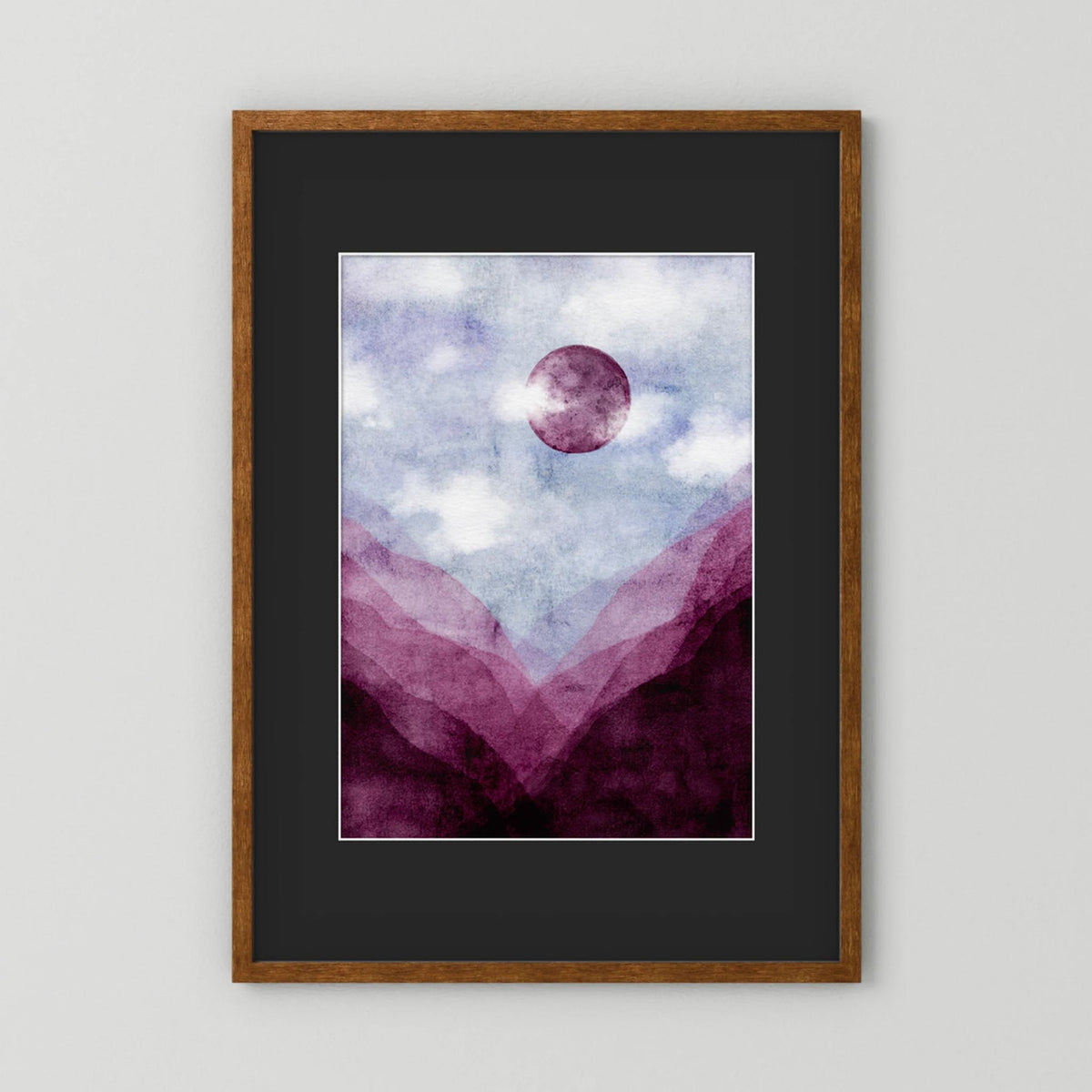 Mystic Watercolor Mountains