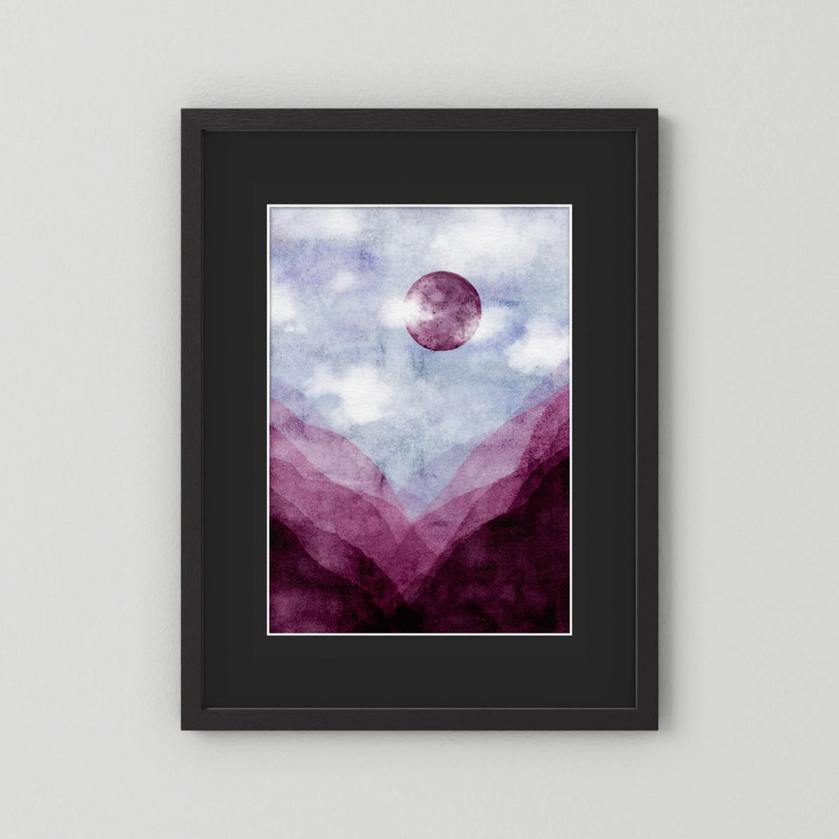 Mystic Watercolor Mountains