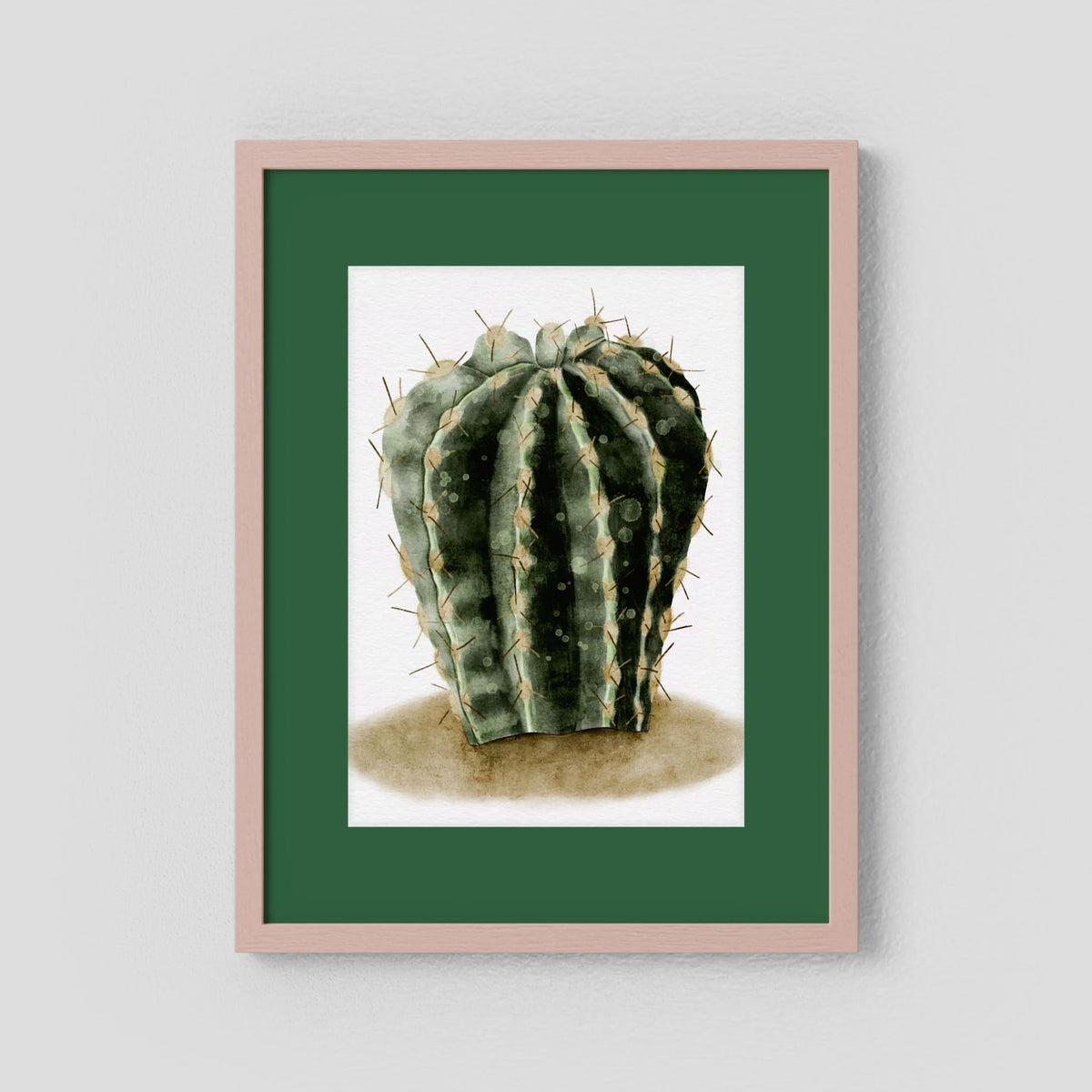 Watercolor Spiky Cactus