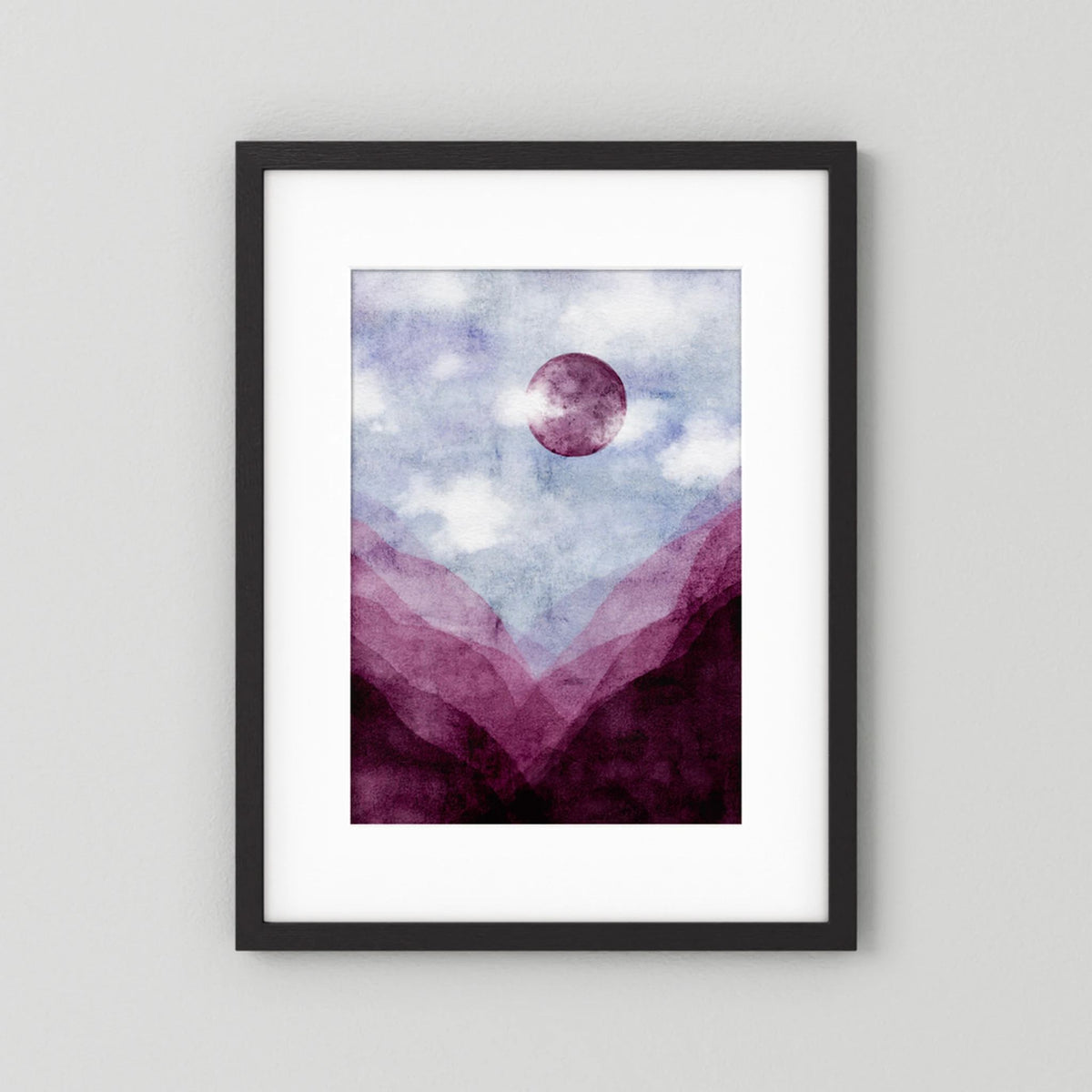 Mystic Watercolor Mountains