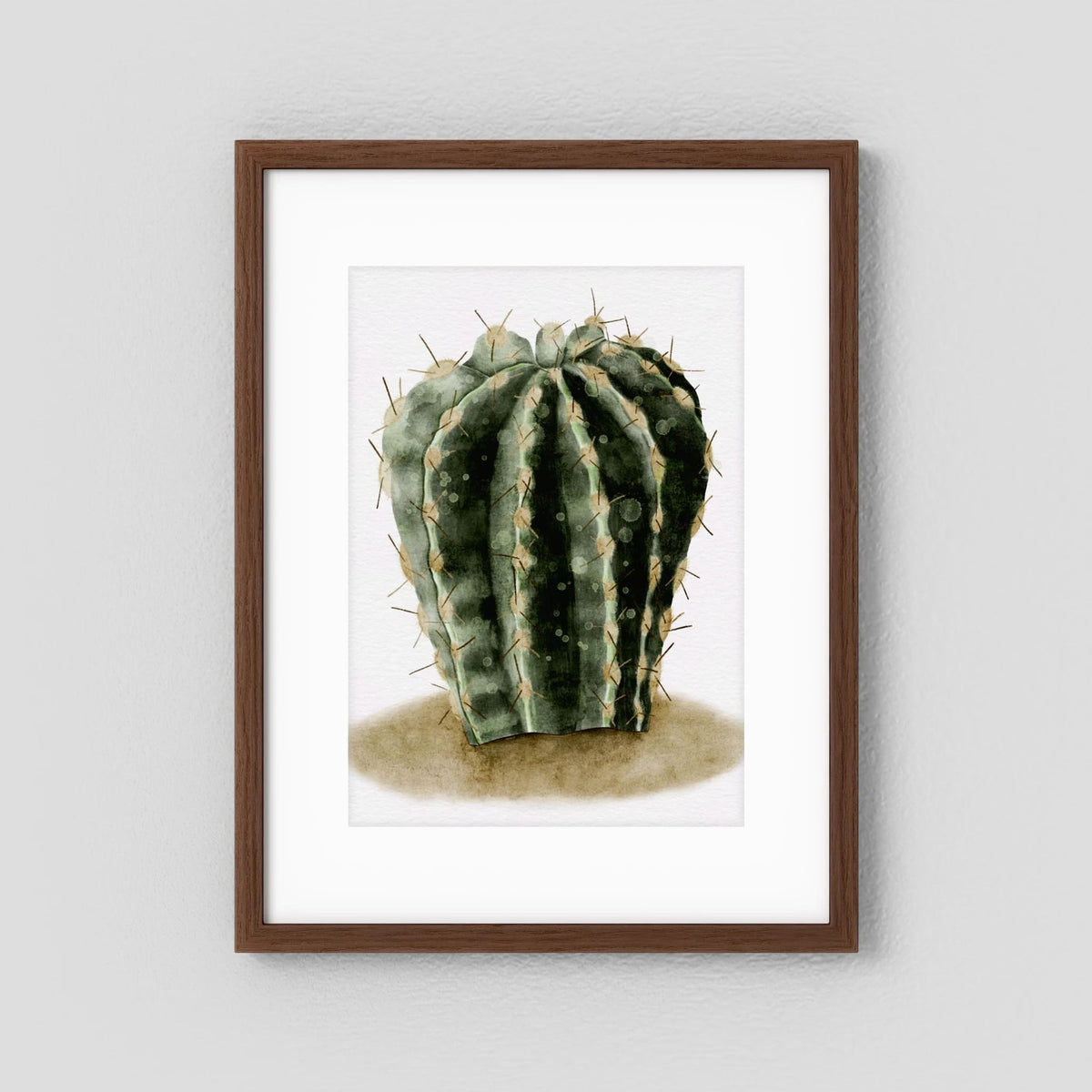 Watercolor Spiky Cactus