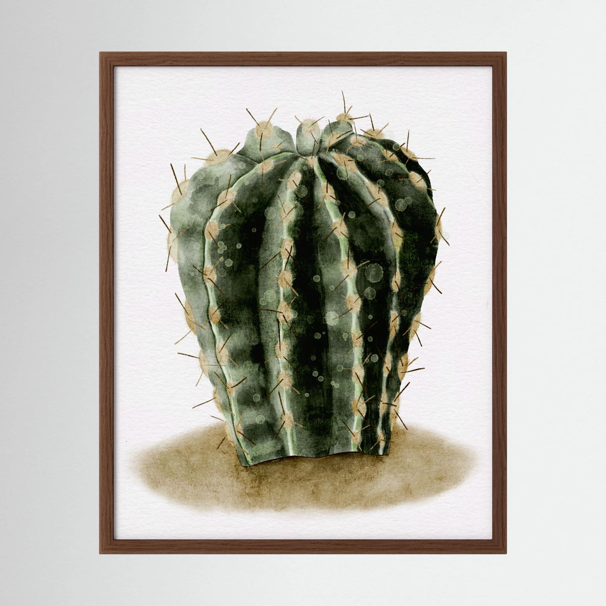 Watercolor Spiky Cactus