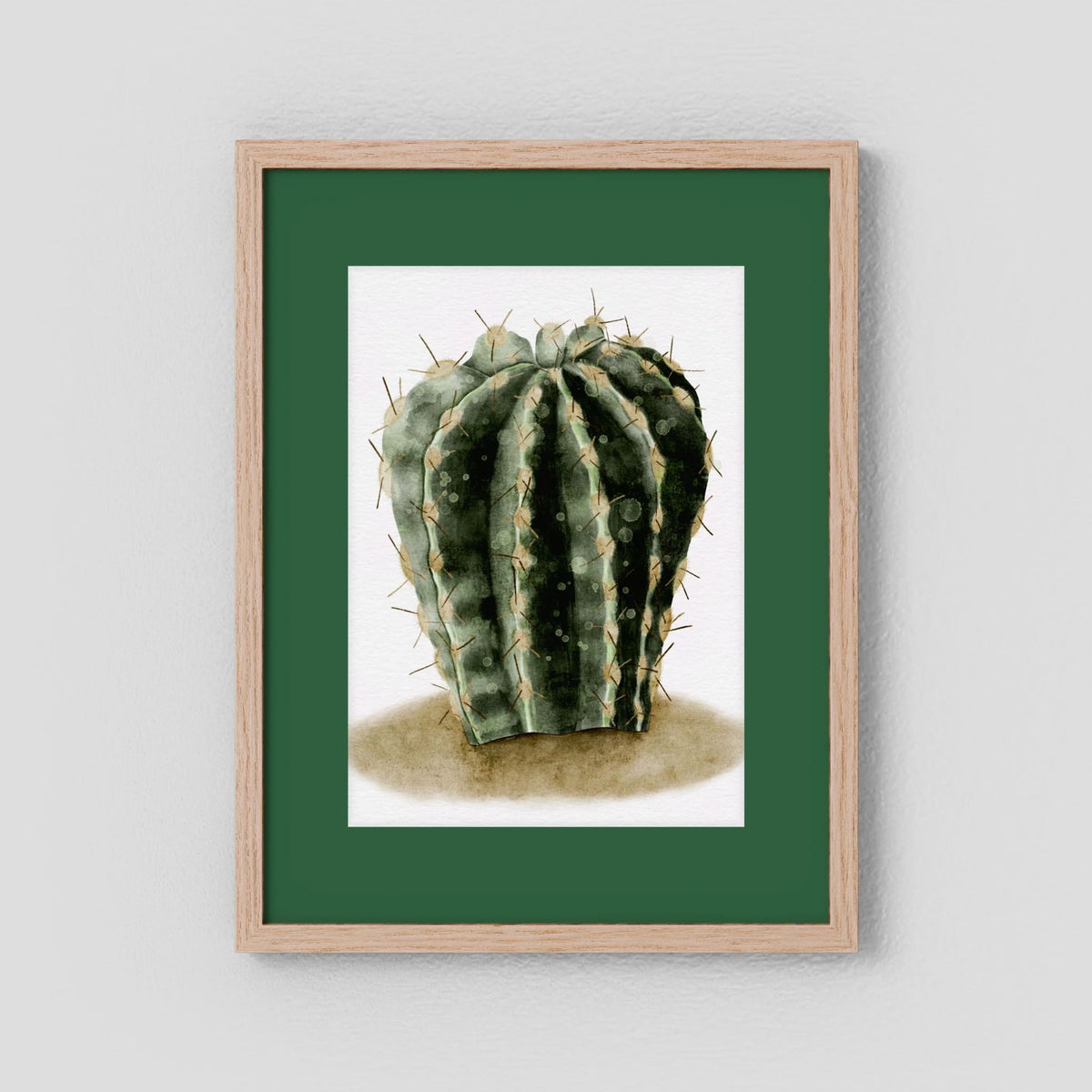 Watercolor Spiky Cactus