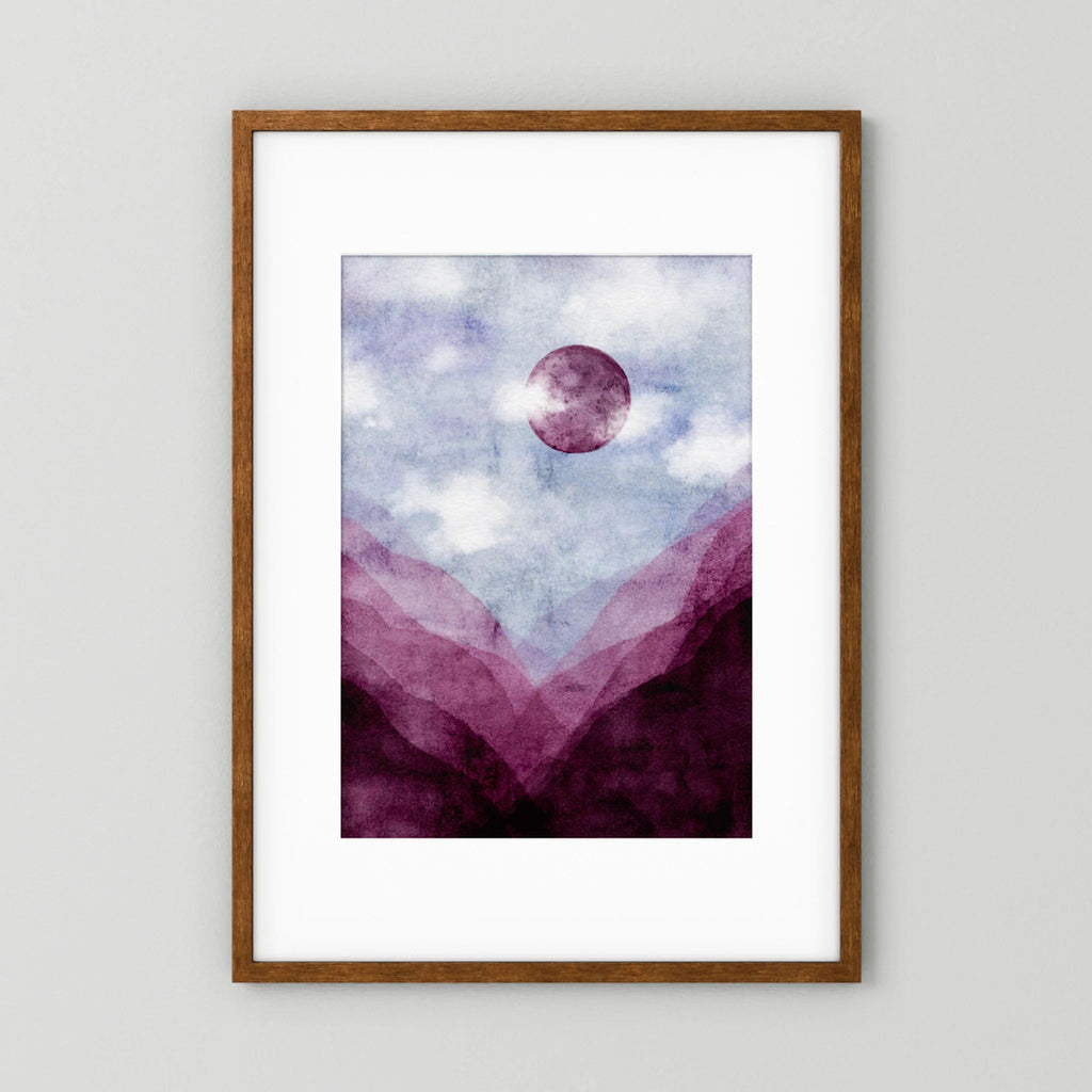 Mystic Watercolor Mountains