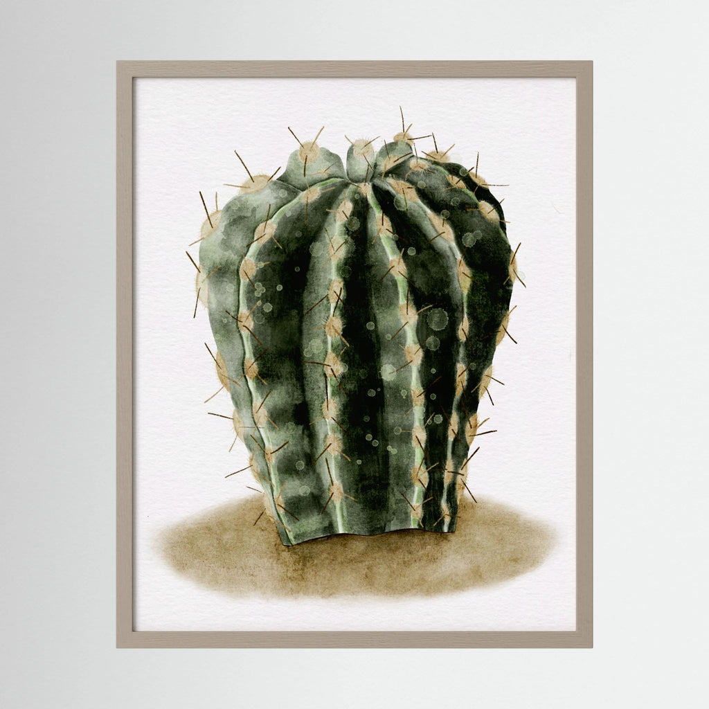Watercolor Spiky Cactus