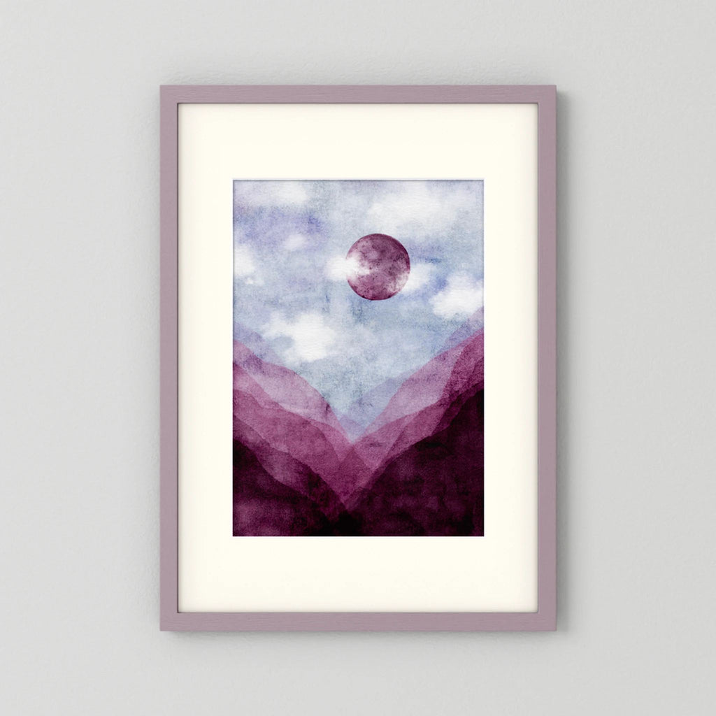Mystic Watercolor Mountains