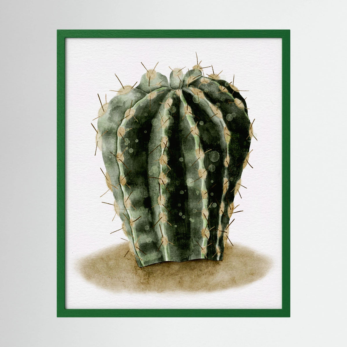 Watercolor Spiky Cactus