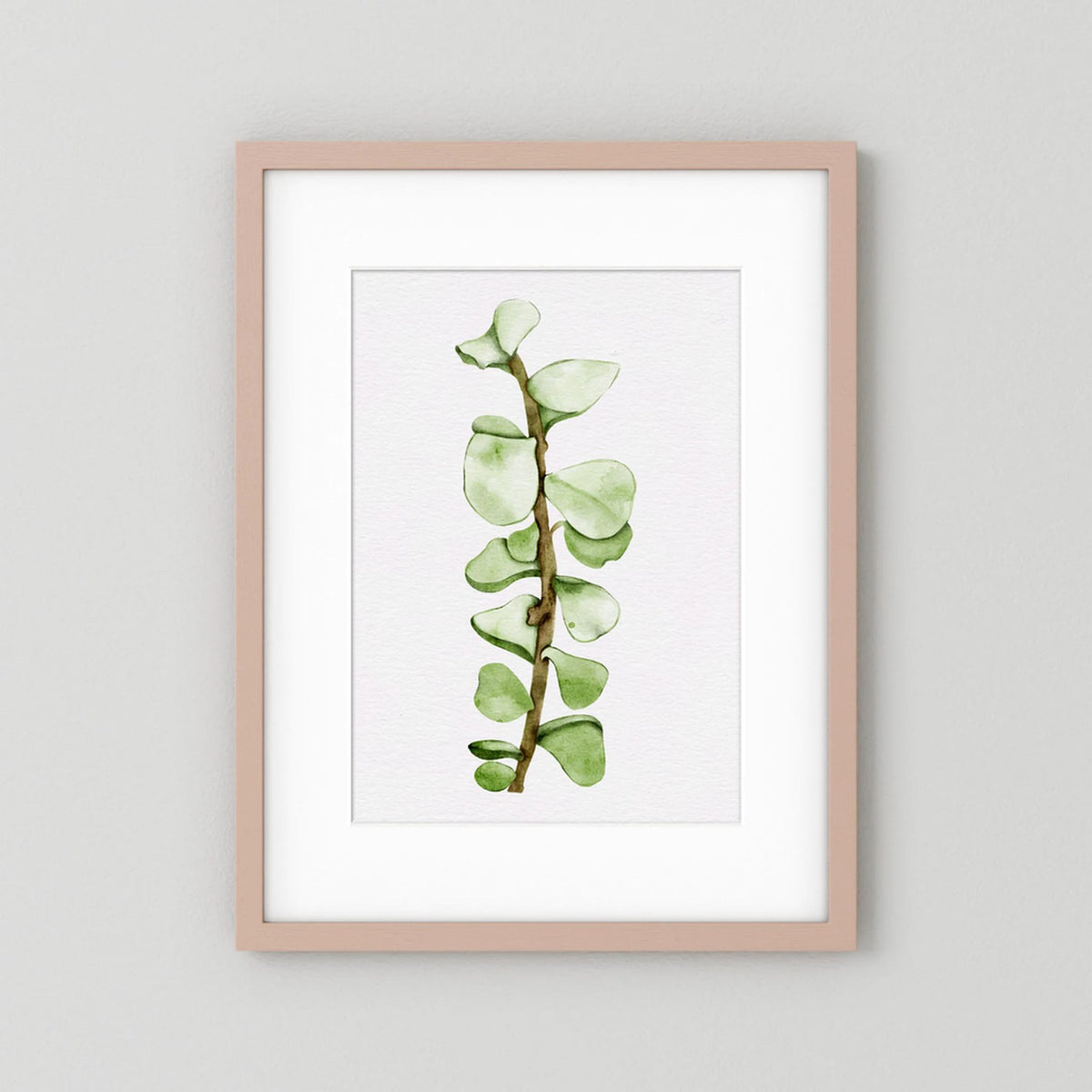 Watercolor Tall Succulent