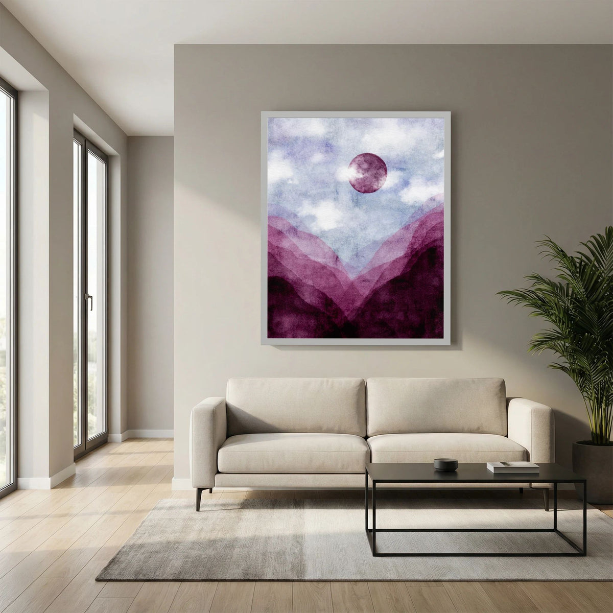 Mystic Watercolor Mountains