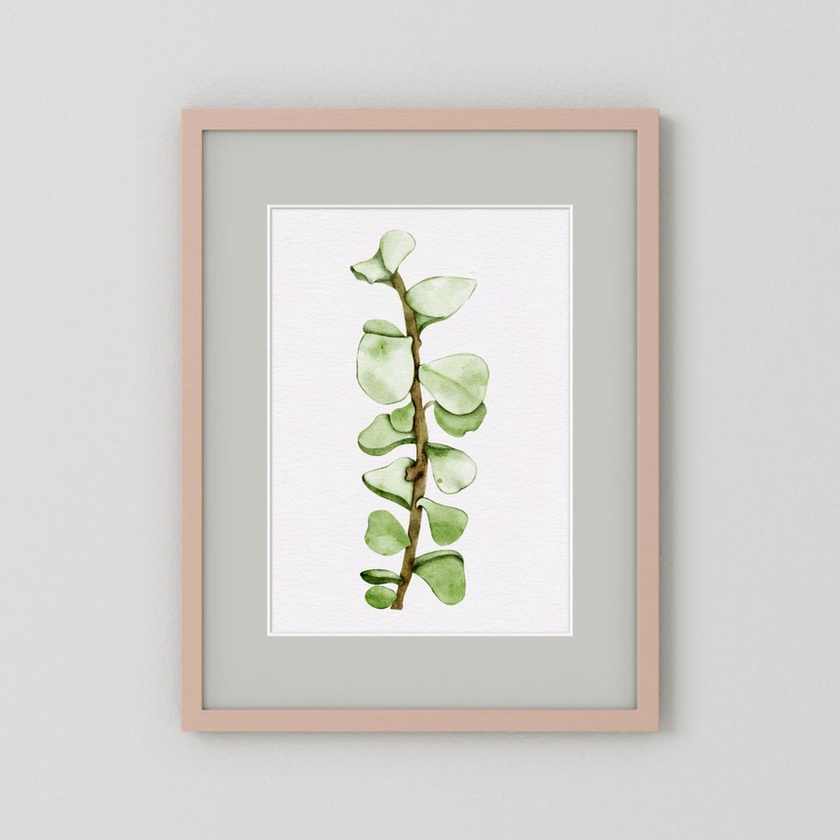 Watercolor Tall Succulent