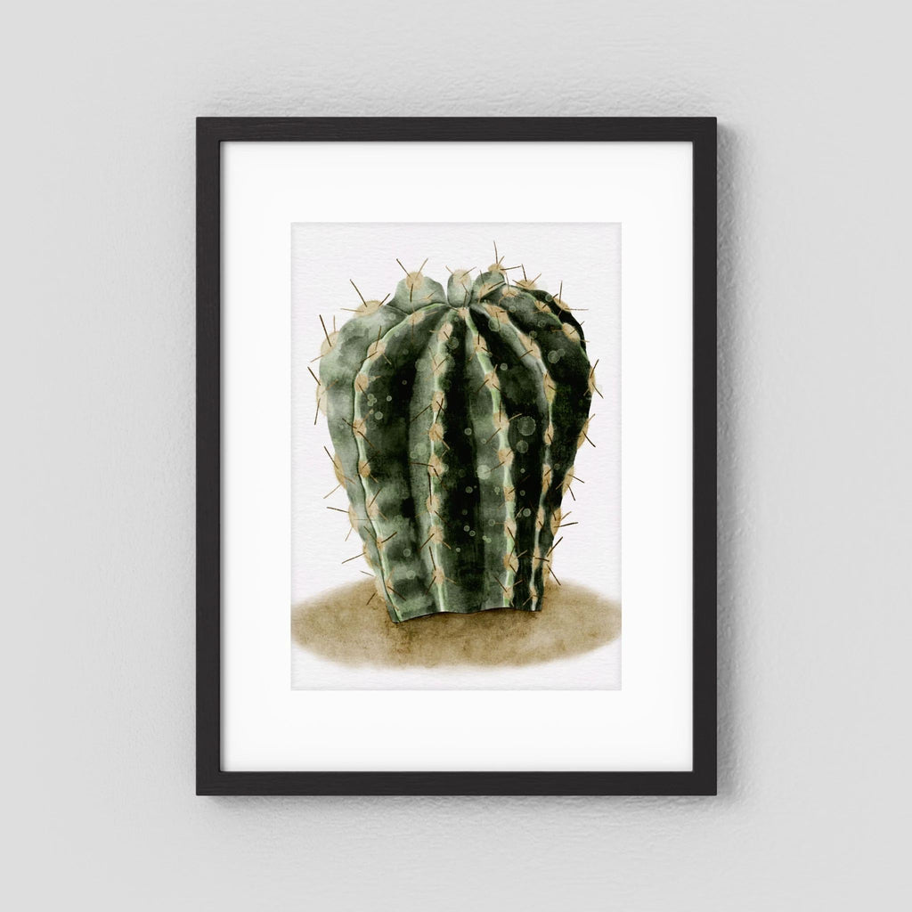 Watercolor Spiky Cactus