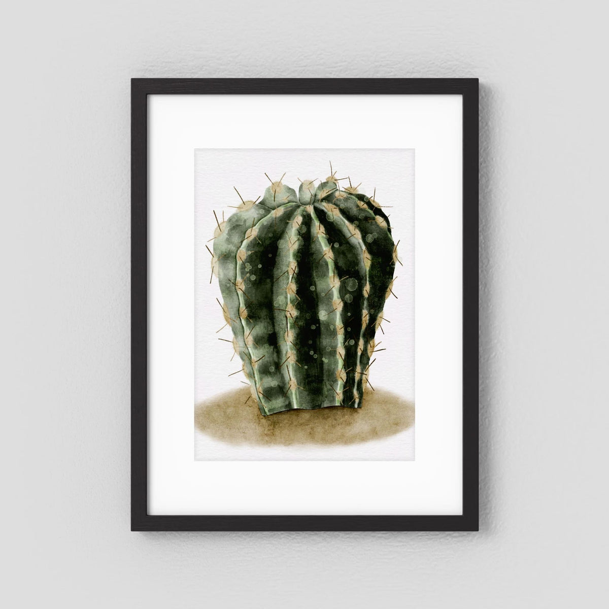 Watercolor Spiky Cactus