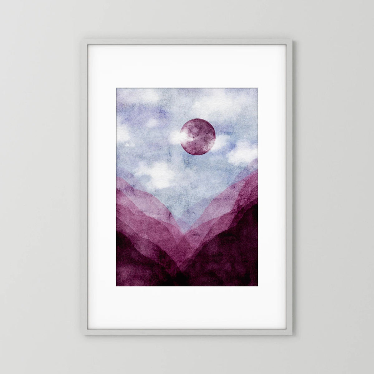 Mystic Watercolor Mountains